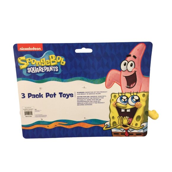 Spongebob Squarepants Plush Squeak Pet Toys Gary Sandy Squirrel Set of 3 - Picture 2 of 4